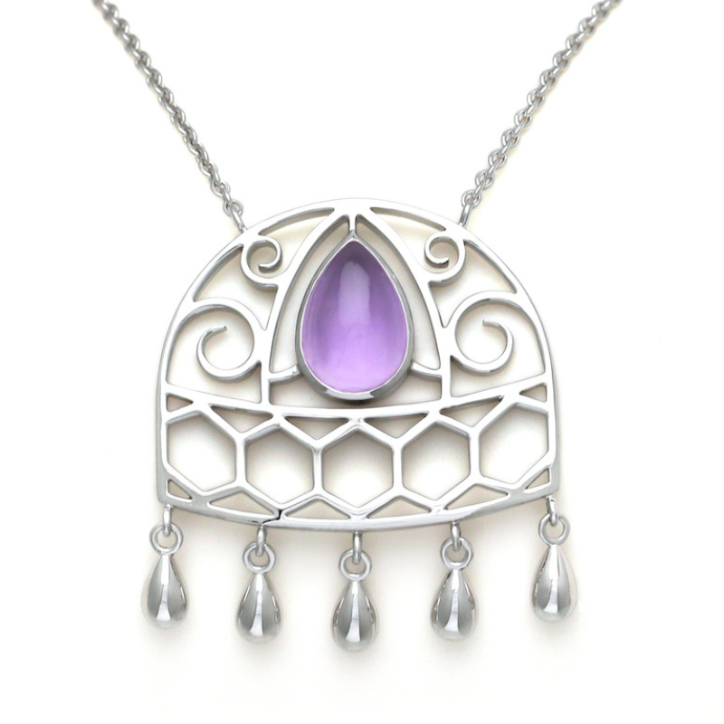 Sophie-rinieri-collier-union-Amethyste–Or-blanc-Sérénité-et-Intuition